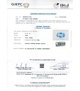 3.1 cts Unheated Natural Blue Sapphire - Neelam (SKU:90087646)