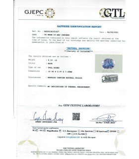 12.66 cts Unheated Natural Blue Sapphire - Neelam (SKU:90089978)