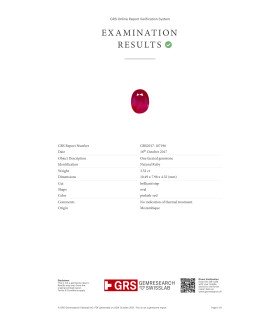 3.52 cts Unheated Natural Ruby - Mozambique - Manak (SKU:90090349)