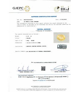 6.01 cts Unheated Natural Yellow Sapphire - Pukhraj (SKU:90091964)