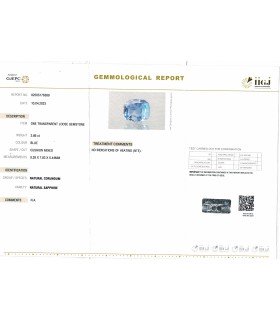 3.86 cts Unheated Natural Blue Sapphire - Neelam (SKU:90131981)