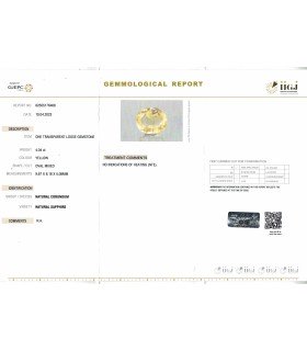 4.04 cts Unheated Natural Yellow Sapphire - Pukhraj (SKU:90132148)