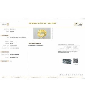 3.51 cts Unheated Natural Yellow Sapphire - Pukhraj (SKU:90132513)