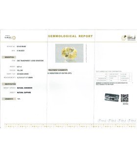 9.51 cts Unheated Natural Yellow Sapphire - Pukhraj (SKU:90136009)