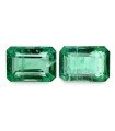 3.79 cts Natural Emerald (Panna) - Earring Pair