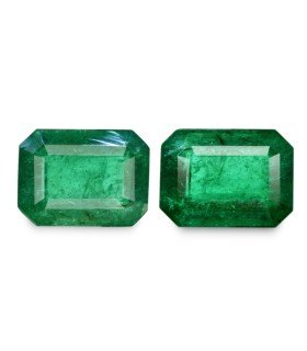 1.88 cts Natural Emerald (Panna) - Earring Pair