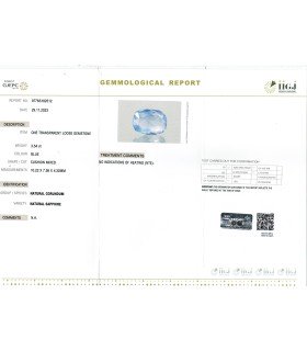 3.54 cts Unheated Natural Blue Sapphire - Neelam (SKU:90138157)