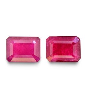 4.3 cts Unheated Natural Ruby (Manak) - Earring Pair