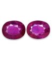 4.31 cts Unheated Natural Ruby (Manak) - Earring Pair