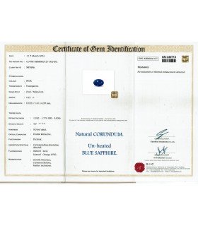 4.12 cts Unheated Natural Blue Sapphire - Neelam (SKU:90143830)