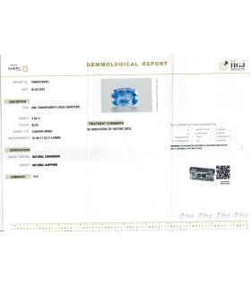 3.58 cts Unheated Natural Blue Sapphire - Neelam (SKU:90144905)
