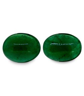 6.7 cts Natural Emerald (Panna) - Earring Pair