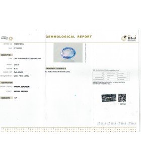 2.89 cts Unheated Natural Blue Sapphire - Neelam (SKU:90150234)