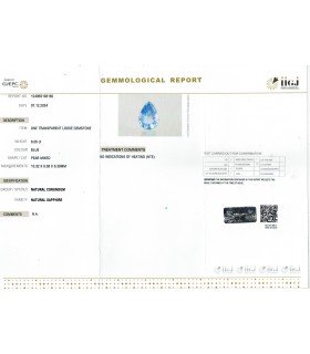 6.06 cts Unheated Natural Blue Sapphire - Neelam (SKU:90150661)