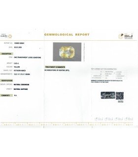 5.92 cts Unheated Natural Yellow Sapphire - Pukhraj (SKU:90152917)