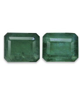 8.31 cts Natural Emerald (Panna) - Earring Pair