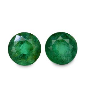 2.99 cts Natural Emerald (Panna) - Earring Pair
