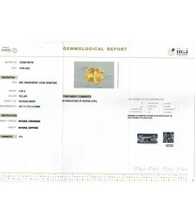 3.28 cts Unheated Natural Yellow Sapphire - Pukhraj (SKU:90155772)