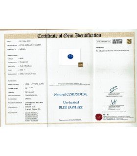 3.58 cts Unheated Natural Blue Sapphire - Neelam (SKU:90156052)