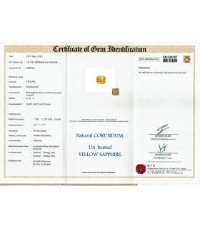5.19 cts Unheated Natural Yellow Sapphire - Srilanka (Ceylon) - Pukhraj (SKU:90156113)
