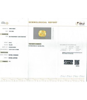 5.64 cts Unheated Natural Yellow Sapphire - Pukhraj (SKU:90156489)