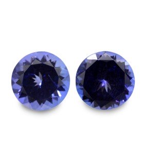 3.73 cts Natural Tanzanite - Earring Pair